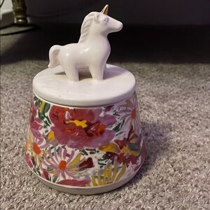 Floral Unicorn Trinket Box